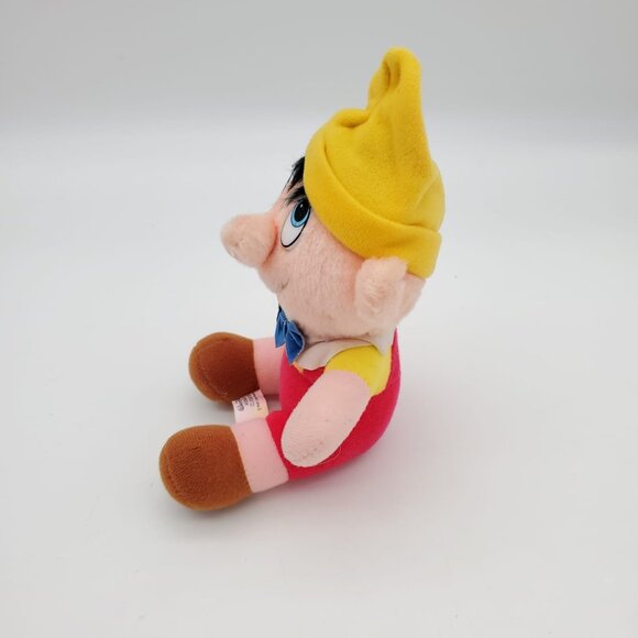 Pinocchio Plush Doll With Yellow Hat &‎ Red Overalls - 8" Tall Disney Stuffed - Picture 5 of 6
